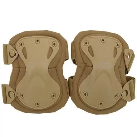 Rodilleras tácticas Tan de alta resistencia para airsoft o uso profesional