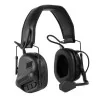 Auriculares tácticos Combat Zone negros con protección activa y diseño ergonómico