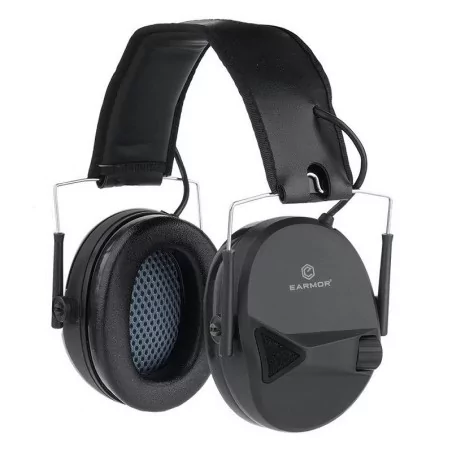 Cascos Earmor M30-BK negros, protector auditivo de alto rendimiento