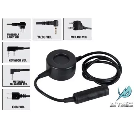 PTT Kenwood ZTACTICAL Negro, accesorio de comunicación para radios Kenwood