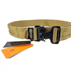 Cinturón Conquer Double Belt Talla L 94-106cm Tan, cinturón táctico duradero