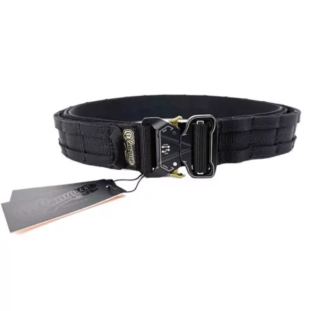 Cinturón Conquer Double Belt Talla M 72-90cm BK, cinturón táctico duradero