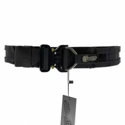 Cinturón Conquer negro talla M-L con sistema MOLLE para airsoft táctico