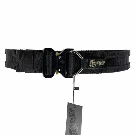 Cinturón Conquer negro talla M-L con sistema MOLLE para airsoft táctico
