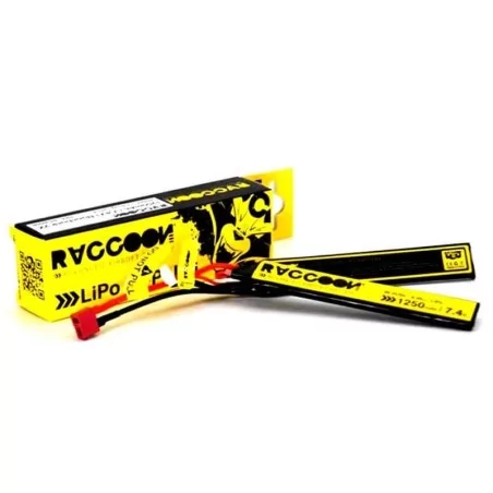 BATERIA DOS MODULOS MARCA RACCOON DE 7.4V 1250 MAH 25-50C