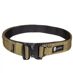 Ceñidor Corso Hook Molle MK2 Coyote, ideal para misiones tácticas con sistema Molle y ajuste seguro.