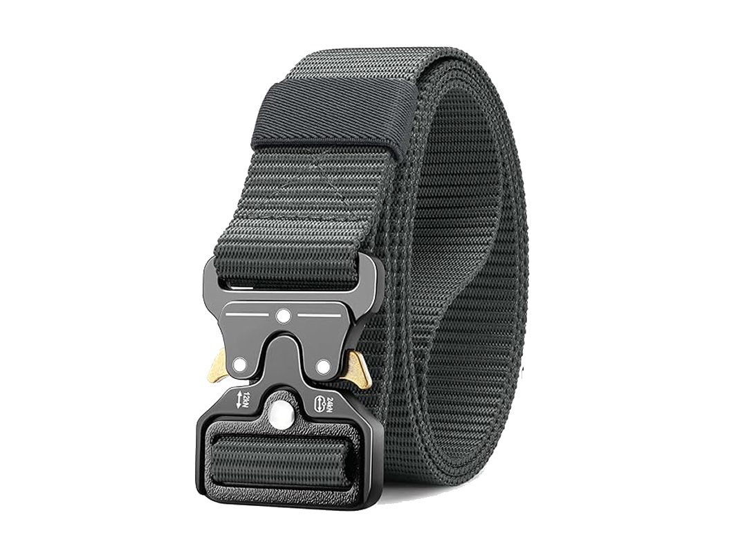 CINTURON IMMORTAL WARRIOR HEBILLA CIERRE SEGURIDAD NEGRO