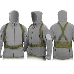 Cinturón Molle Táctico Verde OD con sistema MOLLE ajustable y resistente
