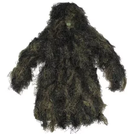 ghillie parka woodland M/L con camuflaje para zonas boscosas realistas