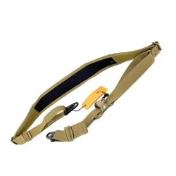 Correa Conquer 2 Puntos Ajuste Rápido color Tan para Airsoft.