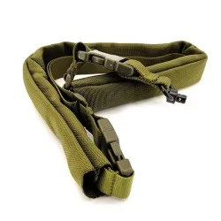Correa táctica QD 1 punto OD Conquer en verde para réplicas de Airsoft.