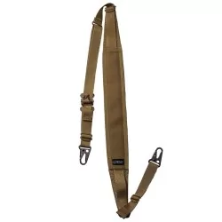 Correa Fusil Corso Crossbones 1-2 puntos Coyote para Airsoft y táctico.