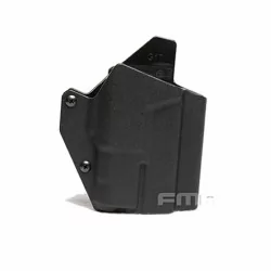 Funda Rígida para Pistolas Glock 23 y 19 con Linterna Negra para airsoft