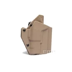 Funda Rígida para Pistolas Glock 23 y 19 con Linterna Tan para airsoft