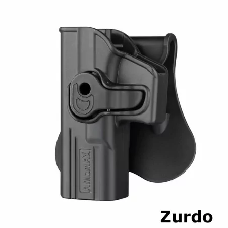 Funda Glock 13,17,18,19,23 Amomax GEN2 para zurdo, ideal para airsoft