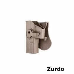 Funda Glock 13,17,18,19,23 Amomax GEN2 para zurdo Tan, ideal para airsoft