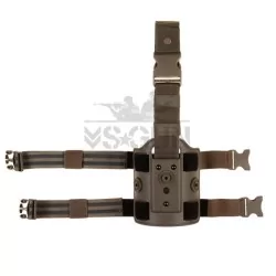 Pistolera pernera alta resistencia rígida TAN Amomax para pistolas airsoft