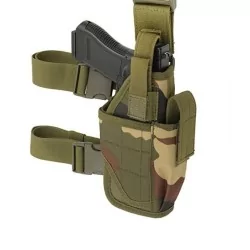Pistolera pernera Tornado camuflaje Woodland para airsoft