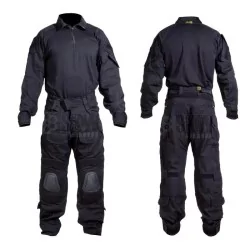 DELTA TACTICS UNIFORME DE COMBATE NEGRO VISTA FRONTAL Y TRASERA