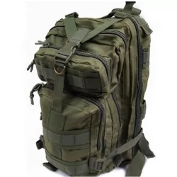 Mochila Compact Assault 25L táctica verde OD con sistema MOLLE