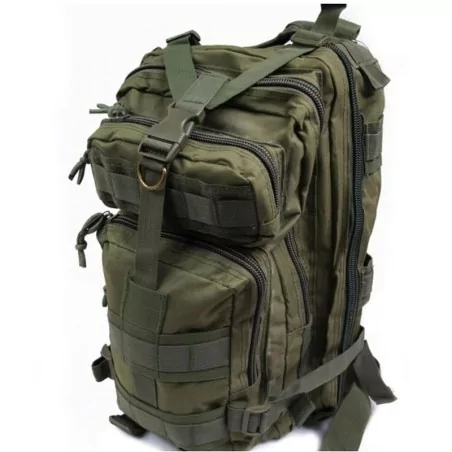 Mochila Compact Assault 25L táctica verde OD con sistema MOLLE