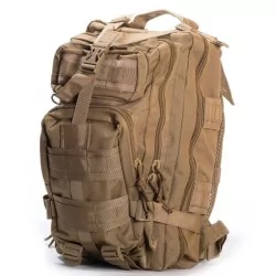Mochila Compact Assault 25L táctica TAN con sistema MOLLE