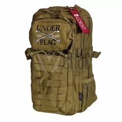 Mochila Corso MOLLE 14L Coyote con mosquetón y sistema MOLLE