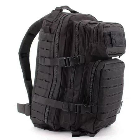 Mochila táctica negra 36L Laser Inmortal Warrior con sistema MOLLE