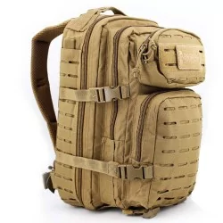 Mochila táctica Inmortal Warrior 36L color tan con MOLLE láser