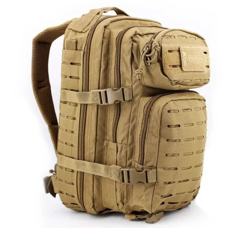 Mochila táctica Inmortal Warrior 36L color tan con MOLLE láser