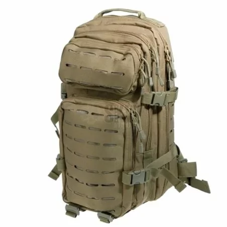 Mochila Corte Láser Delta Tactics Táctica 30L TAN con sistema MOLLE