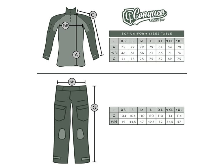 UNIFORME COMPLETO CON RODILLERAS CONQUER ECR RANGER GREEN