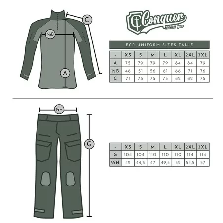 UNIFORME COMPLETO CON RODILLERAS CONQUER ECR RANGER GREEN