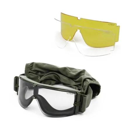Gafa Corso Revenge X800 Verde OD con funda y 3 lentes intercambiables