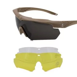 Gafa Corso Revenge MK2 Coyote con funda y 3 lentes intercambiables
