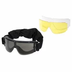 Gafas X800 negras Delta Tactics con 3 lentes intercambiables