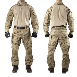 UNIFORME DELTA TACTIS ÁRIDO ESPAÑOL VISTA FRONTAL Y TRASERA DEL UNIFORME