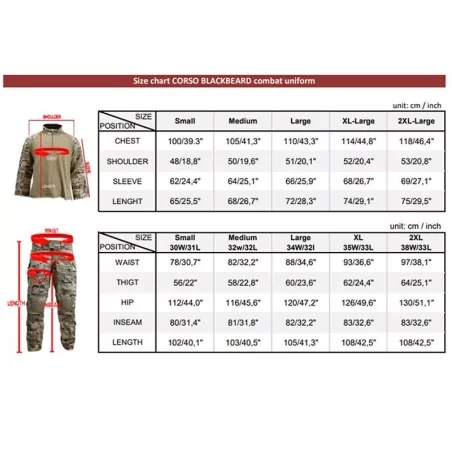 UNIFORME CORSO BLACKBEARD COMBATE PIX. ARIDO