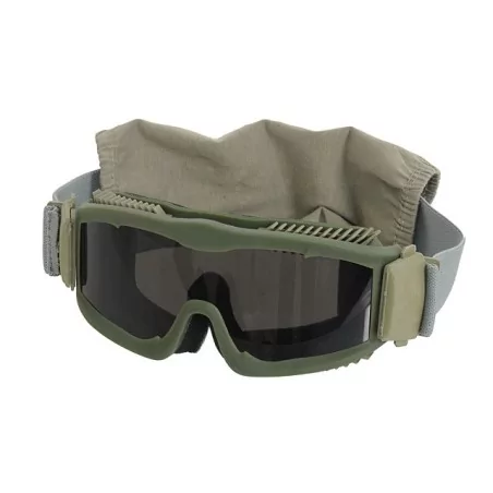 Gafas Razor color OD con 3 cristales intercambiables para Airsoft