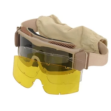 Gafas Razor Tan con 3 cristales intercambiables para uso táctico