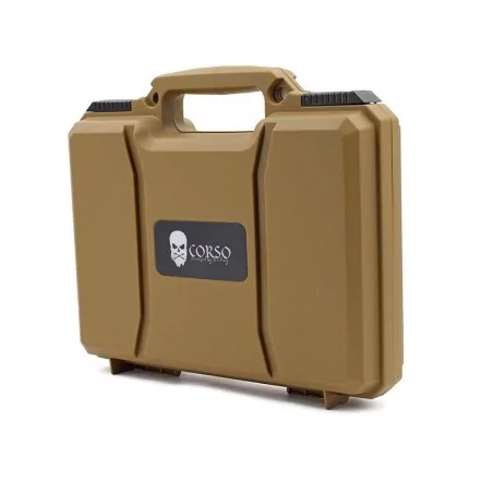 Maletín Corso rígido 29cm coyote para pistola con interior adaptable