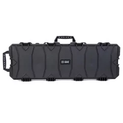 Maletín rígido Specna Arms negro 100x36x14 cm con espuma precortada para protección.
