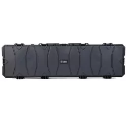 Maletín rígido Specna Arms negro 136x40x14 cm con espuma precortada para protección.