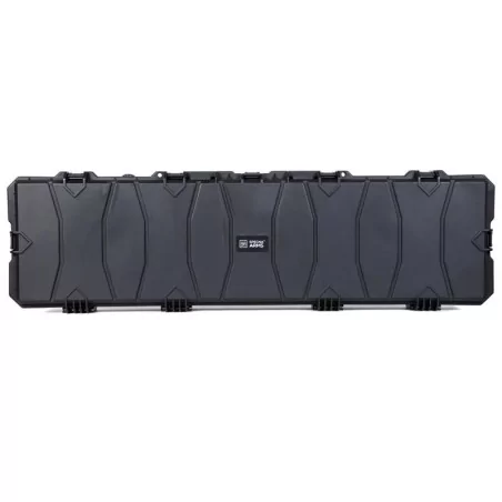 Maletín rígido Specna Arms negro 136x40x14 cm con espuma precortada para protección.