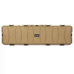 Maletín rígido Specna Arms tan 136x40x14 cm con espuma precortada para protección.