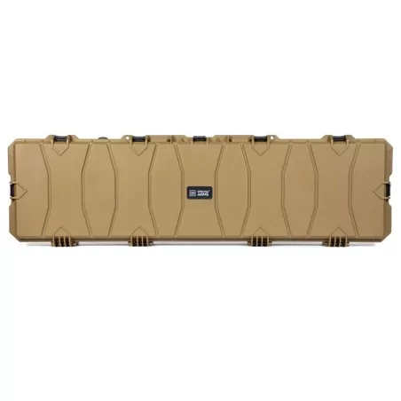 Maletín rígido Specna Arms tan 136x40x14 cm con espuma precortada para protección.