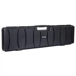 Maletín rígido Specna Arms negro 120x32x12 cm con espuma precortada para protección.