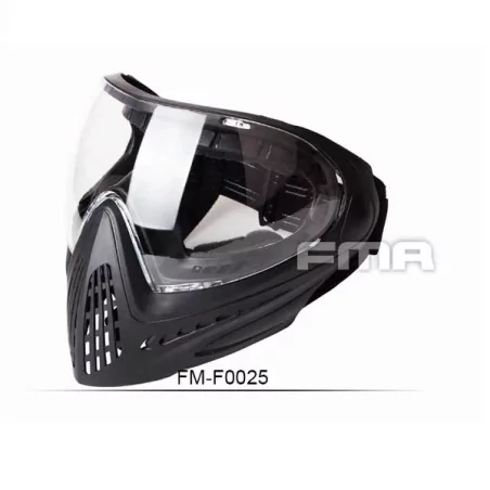 Máscara FMA F1 Full Face transparente con visor de policarbonato resistente.