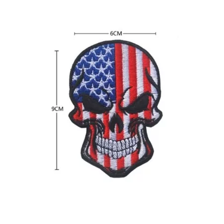 Parche Bandera USA Roja y Azul con velcro y diseño llamativo de alta resistencia.