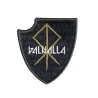 Parche Ragnar Valhalla con diseño vikingo, bordado detallado y velcro resistente.